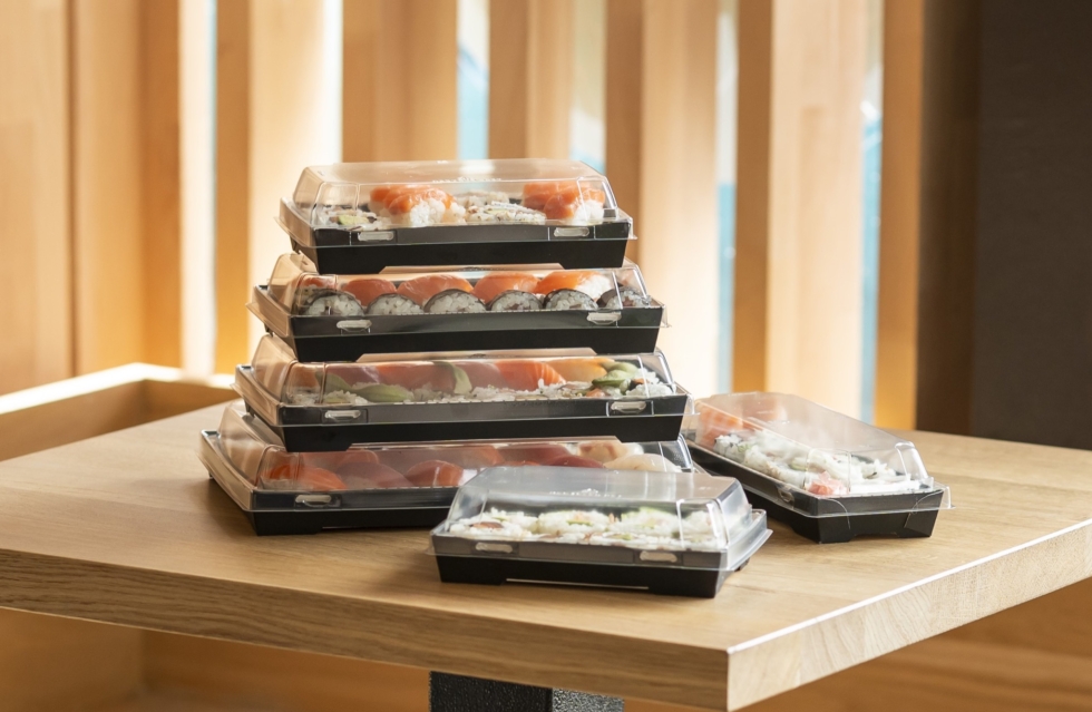 Couvercle rpet pour barquette sushi – Image 2